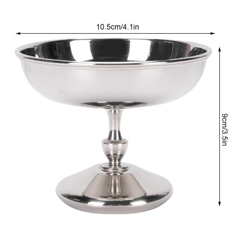 2401-3 Stahl-Eisbecher 10,5  9 cm Silber 1