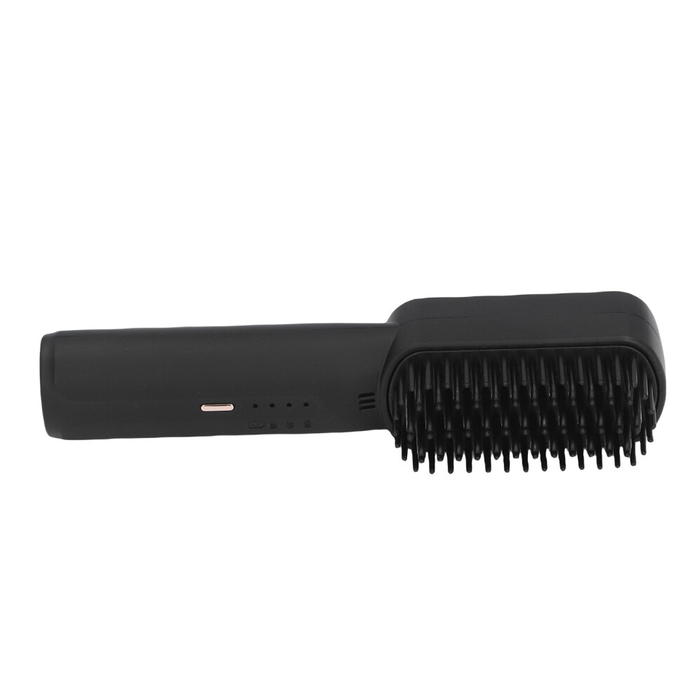 Black 2500Mah Portable Hair Straightener Brush, Fast Heat Up,