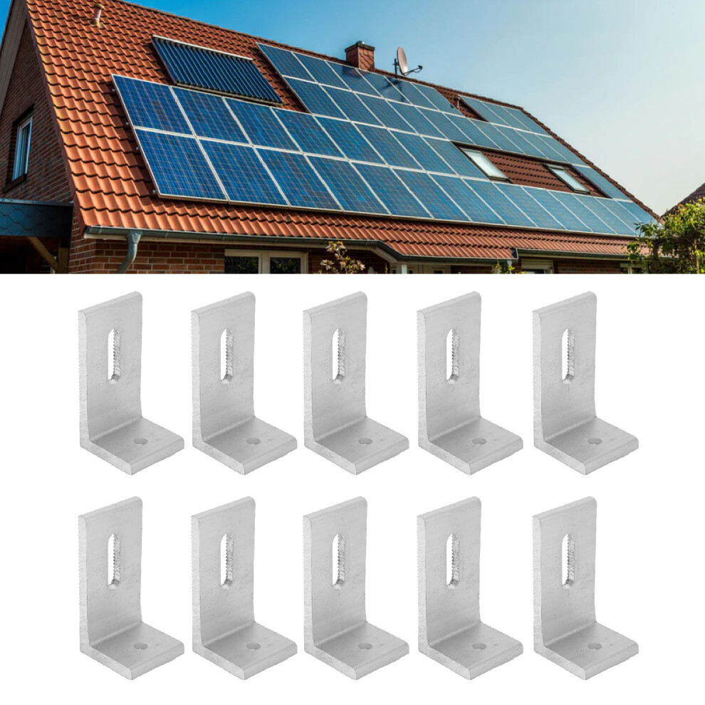 Set Of 10 Aluminum Alloy Solar Panel Mount Brackets For Roof Pv 9471389542442