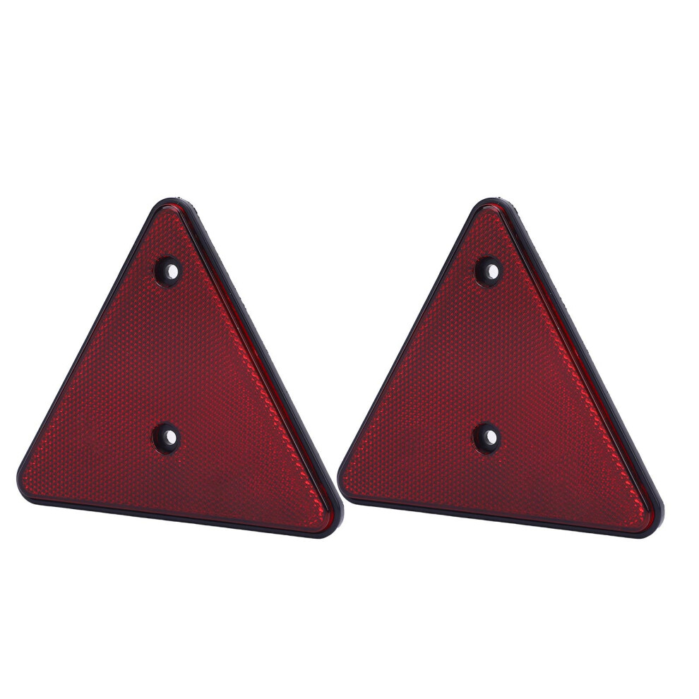 Triangle Reflectors For Trailer Truck Boat Rv 135X152mm High Visibility Red 3001389543376