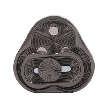 Jeu de doigt rotatif en métal, triangle, réduit l'anxiété, 4 cm, noir