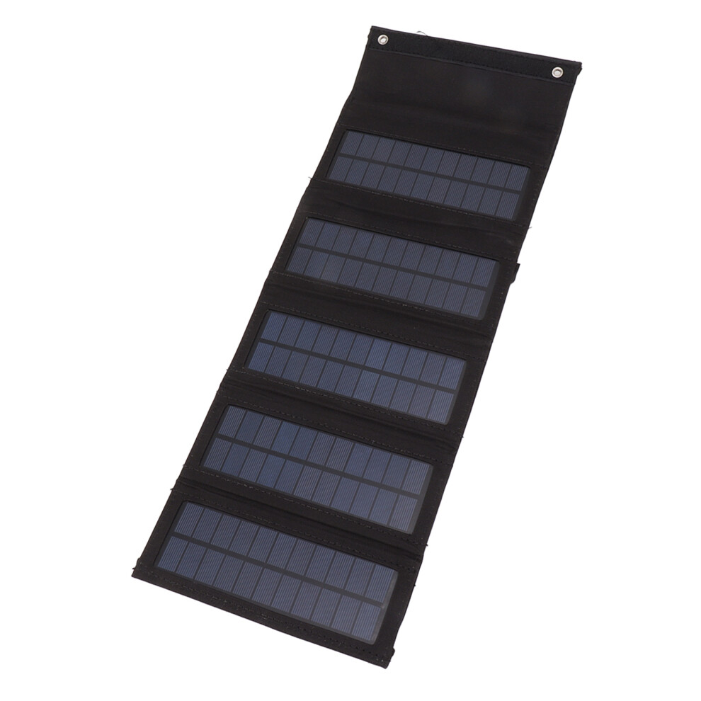 50W Monocrystalline Foldable Solar Panel Bag, Portable Outdoor Charger Black 7901389544853