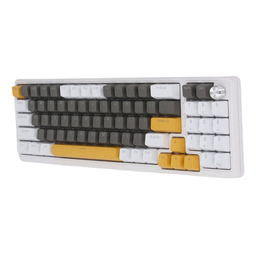 78-Key RGB Backlit Blue Switch Mechanical Keyboard with Volume Knob