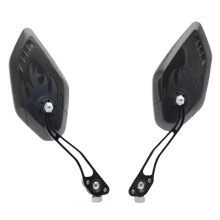 (Black) Adjustable Scooter/Motorcycle Rearview Mirror - Aluminum Alloy