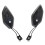 (Black) Adjustable Scooter/Motorcycle Rearview Mirror - Aluminum Alloy 1