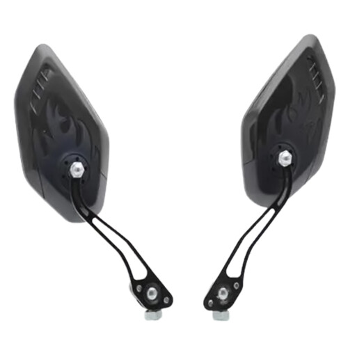 (Black) Adjustable Scooter/Motorcycle Rearview Mirror - Aluminum Alloy