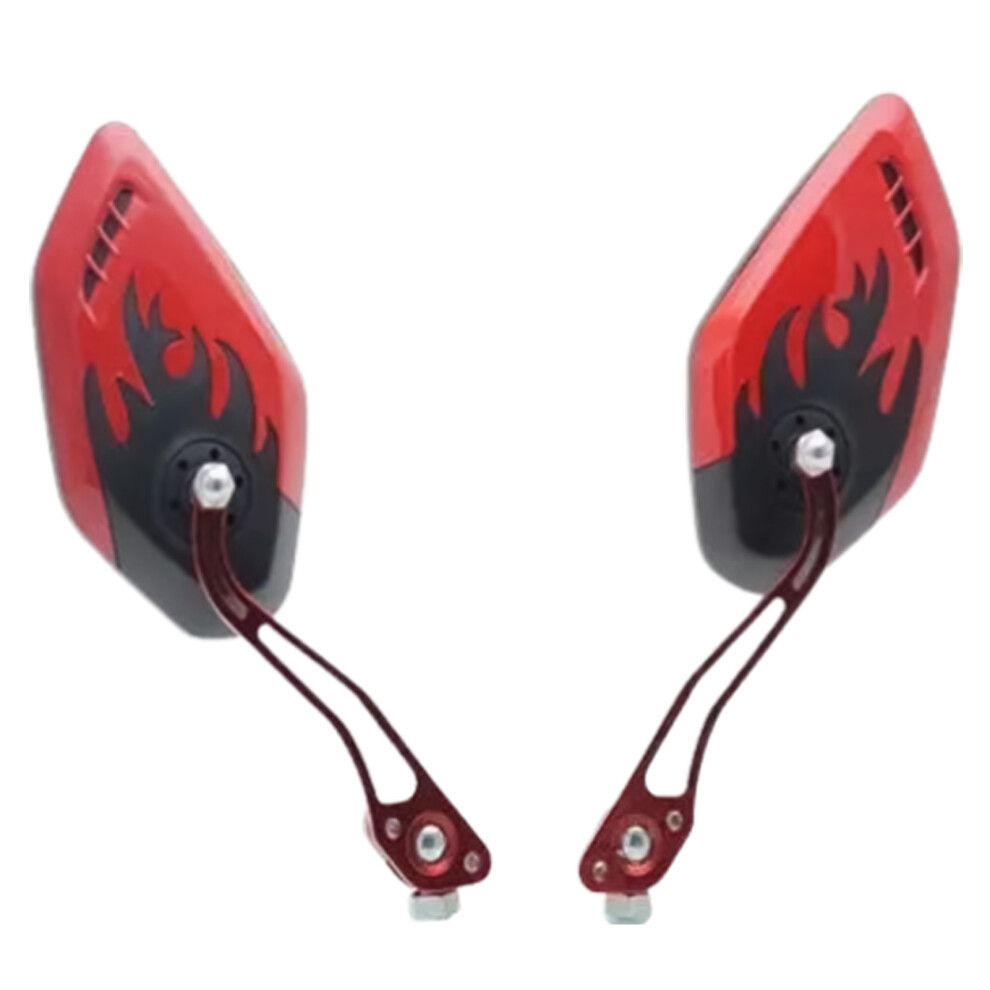 (Red) Adjustable Aluminum Scooter/Motorcycle Rearview Mirror Red 6481414419871