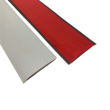 Durable PVC Floor Transition Strip4cm Width1m Length Grey & Yellow for Home & Commercial Edge Protection with Peel and Stick Adhesive