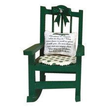 Mini Wooden Rocking Chairs15x10x8cm with Christmas Wreath for Home Decor & Doll House