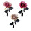 Artificial Rose Flower9cm Pink Red Grey 8