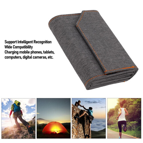 16W Foldable Solar Panel Charger 5V USB Outdoor Travel Emergency 2
