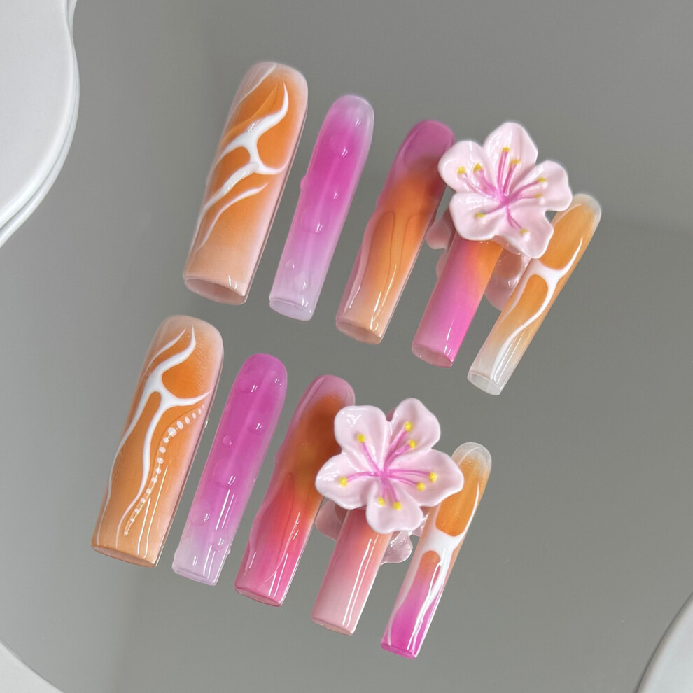Reach-Tools Gradient Sakura Artificial Nails - Spring Manicure Kit