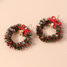 (9#) Colorful Christmas Felt Earrings, Hypo-allergenic Hook Jewelry