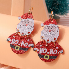 (8#) Colorful Christmas Felt Earrings, Hypo-allergenic Hook Jewelry