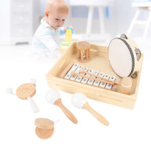 Kids Wooden Percussion Music Set, Educational Toy, 32.3x26x6cm