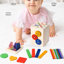 Wooden Shape Sorter Toy for Toddlers – Learning Color & Shape Matching Cube