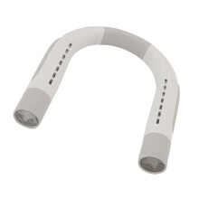 Portabler Nackenventilator 4000 mAh, 5 V, 403 g Grau/Weiß