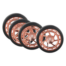 4PCS 1:18 RC Drift Car Wheels and Tires Set Gold Metallic Finish Easy Replacement for RC Cars