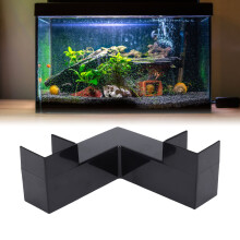 Aquarium Underground Tunnel 2 Outlets Plastic Fish Tank Decoration