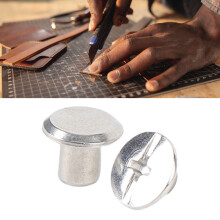50 Pcs Stainless Steel Flat Round Head Rivets M4 5x6x9.5mm for Leather Crafts