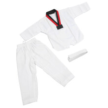 Divisa da Taekwondo per bambini con cintura - Poliestere/Cotone, Traspirante, XXS