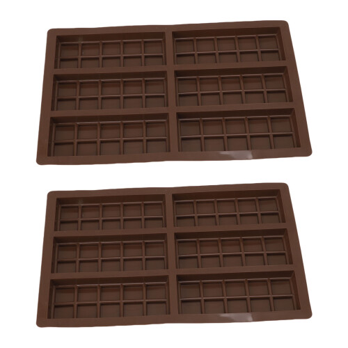 2PCS Silicone Chocolate Mold Rectangular 6 Cavity 17x26cm 2