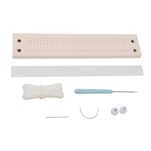 Manual Book Binding Punch Kit, Plastic Hole Guide, 28x6cm