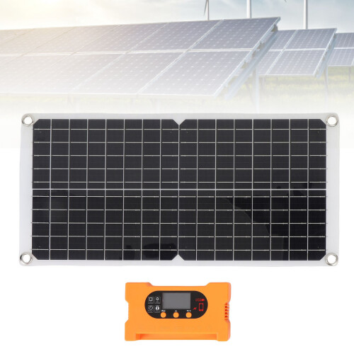 17W Solar Panel Kit with 10A Controller, Mono Silicon, 20x41.5cm