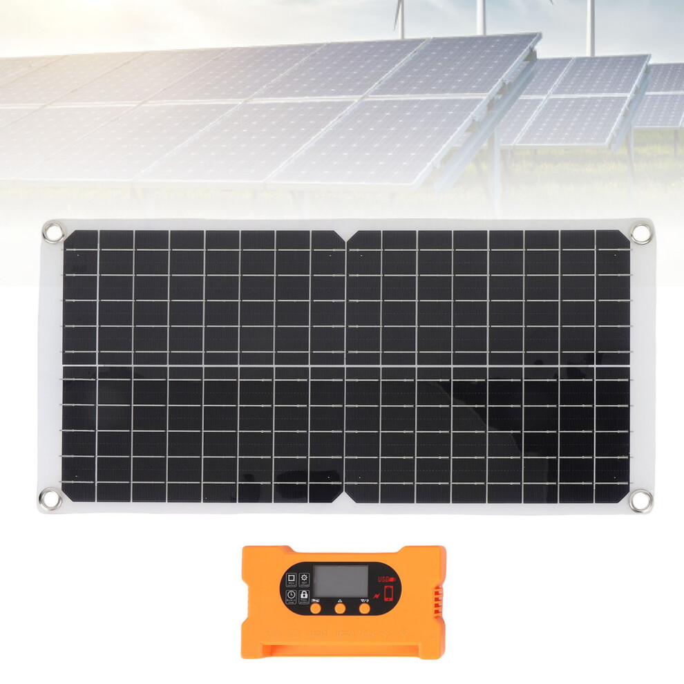 17W Solar Panel Kit With 10A Controller, Mono Silicon, 20X41.5cm 8481389550225