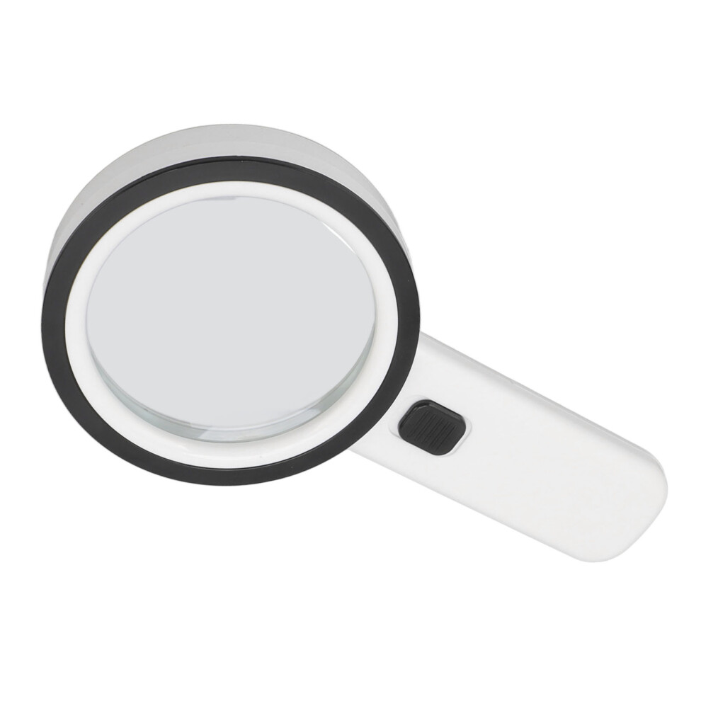 Light 30X Handheld Magnifying Glass With Led & Uv 85Mm, Abs Frame