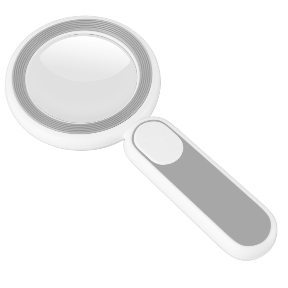 Light/Grey 8X Rechargeable Magnifying Glass With 21Led 90Mm Lens,