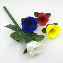 Color Changing Rose Magic Flower Prop with FourStage Color Change for Stage and Street Performance