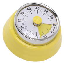 Mechanische Stoppuhr - Edelstahl, 7,3 cm, Blassgelb