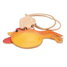 Mini PU Leather Chicken Pendant for Handbags, Cute Vintage Accessory
