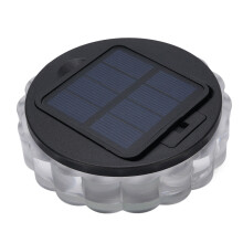 8 Mode Solar Fence Light IP65 Rainproof LED Wall Light with Remote, Warm Glow