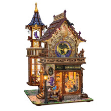 DIY Miniature House Kit 365PCS Wooden 3D Puzzle Model, Creative Handcrafted Display Gift for Adults