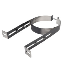 Stainless Steel Chimney Pipe Holder Bracket, Adjustable Flue Clamp, 28cm