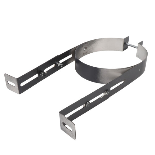 Stainless Steel Chimney Pipe Holder Bracket, Adjustable Flue Clamp, 28cm