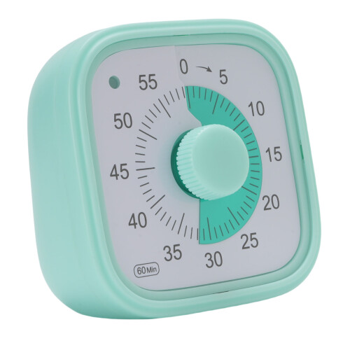 60-Minute Visual Classroom Timer, ABS, 80x81mm, 2x3A Batteries