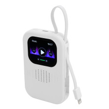 2-Zoll-Touchscreen Bluetooth-Lautsprecher 8000 mAh Tragbar Schwarz