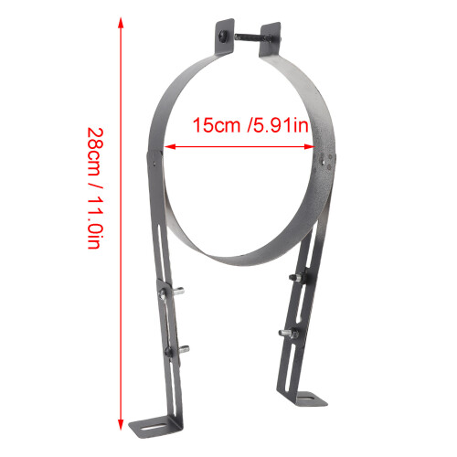 Stainless Steel Chimney Pipe Holder Bracket, Adjustable Flue Clamp, 28cm 1