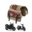 Braune Canvas PU-Leder Motorrad-Satteltaschen 1