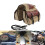 Braune Canvas PU-Leder Motorrad-Satteltaschen 6