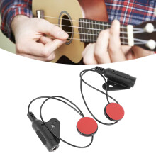 Microphone à contact piezo pour guitare électrique, violon, banjo, ukulélé, rouge