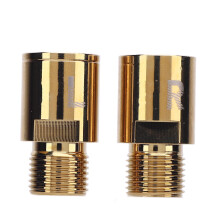 2 Stück Titanlegierungs-Pedalverlängerungswelle Gold für Straßenräder