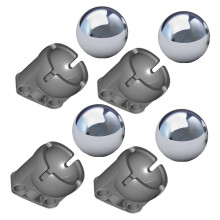 Replacement Parts Robotics Caster Ball Set with Durable Steel Bearings, 4 Sets 8 Pieces for EV3