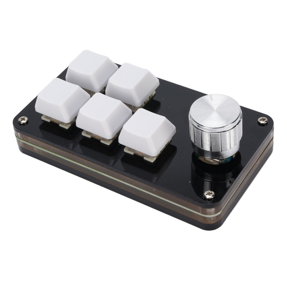 Programmable Macro Keyboard 5 Keys + 1 Knob Wired Acrylic Custom Gaming & Work 4681389553958