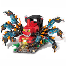 Spider Train Monster Model Building Block Set, 190 Pcs Horror Game Collectible Toy for Kids and Adults