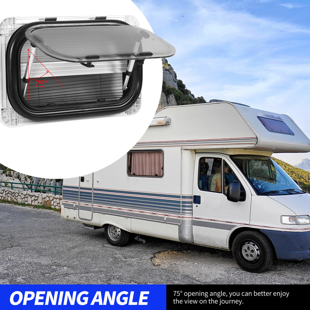 Trailer Window 500X300mm Uv Push Out Black 7293282918245