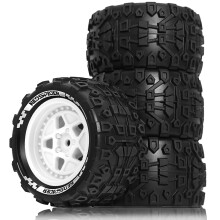 White RC Monster Truck Tires 1/16 1/18 2.95 Inch OffRoad for ARRMA Granite WLtoys A949 HAIBOXING 18859E Durable Grip